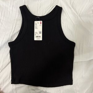 ribbed high neck tank